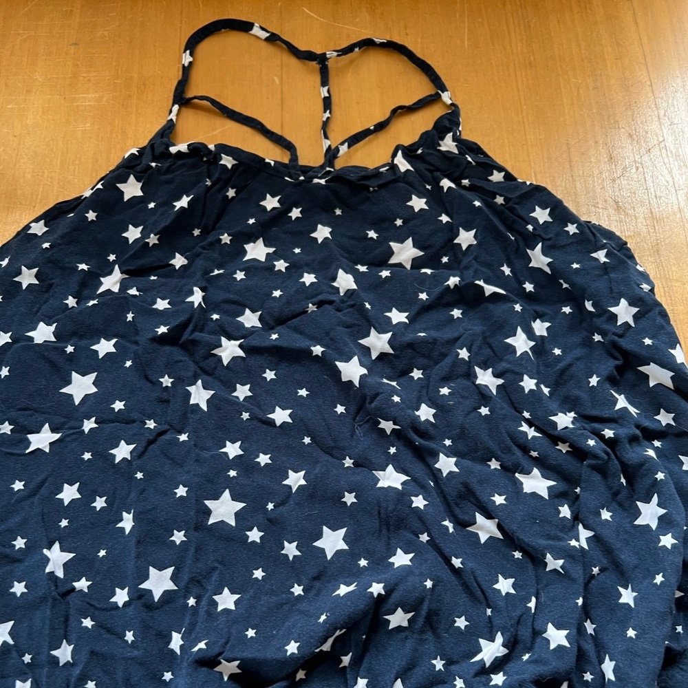 No Boundaries Starry Blue Shark Backless Tank Top